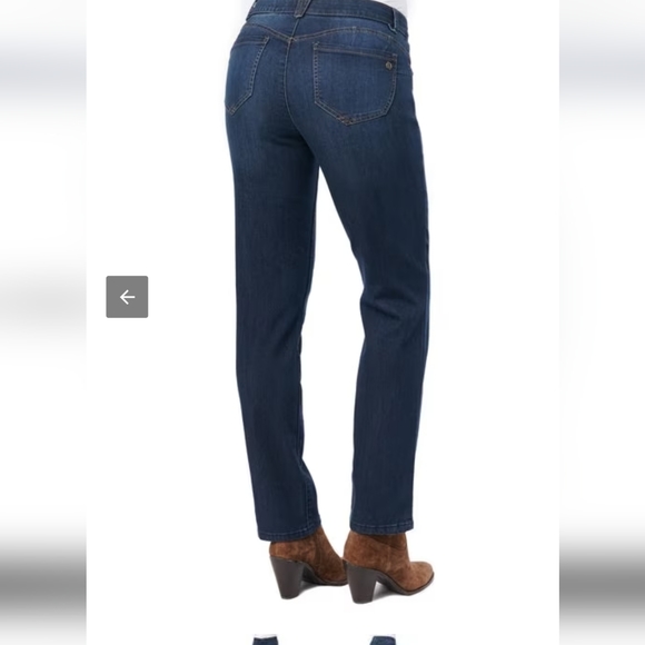 Democracy Women's Straight Leg Jeans - Dark Blue - Picture 2 of 14